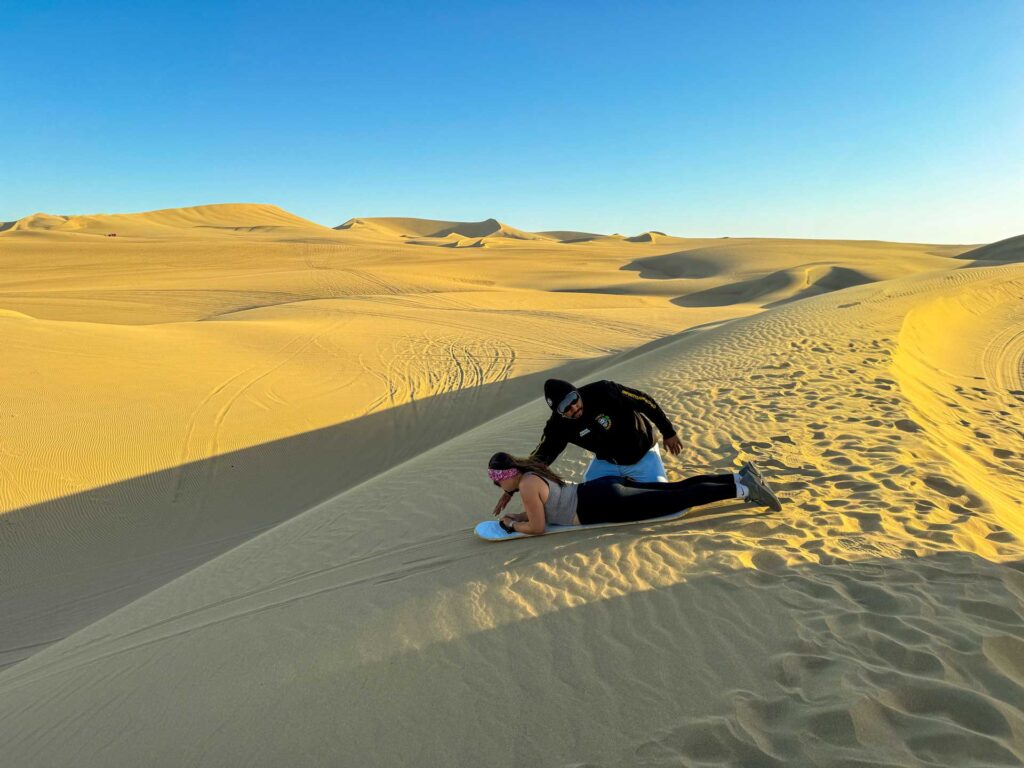 Sand boarding in Huacachina 